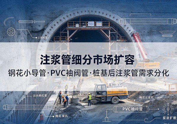 大箐山注浆管细分市场扩容，隧道钢花小导管、PVC 袖阀管、桩基后注浆管需求分化
